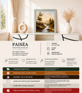 Cadre décoratif paiséa– Paysage nature – Vert sauge – 30 × 40 cm
