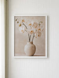 Cadre décoratif Orchidées – Beige et blanc